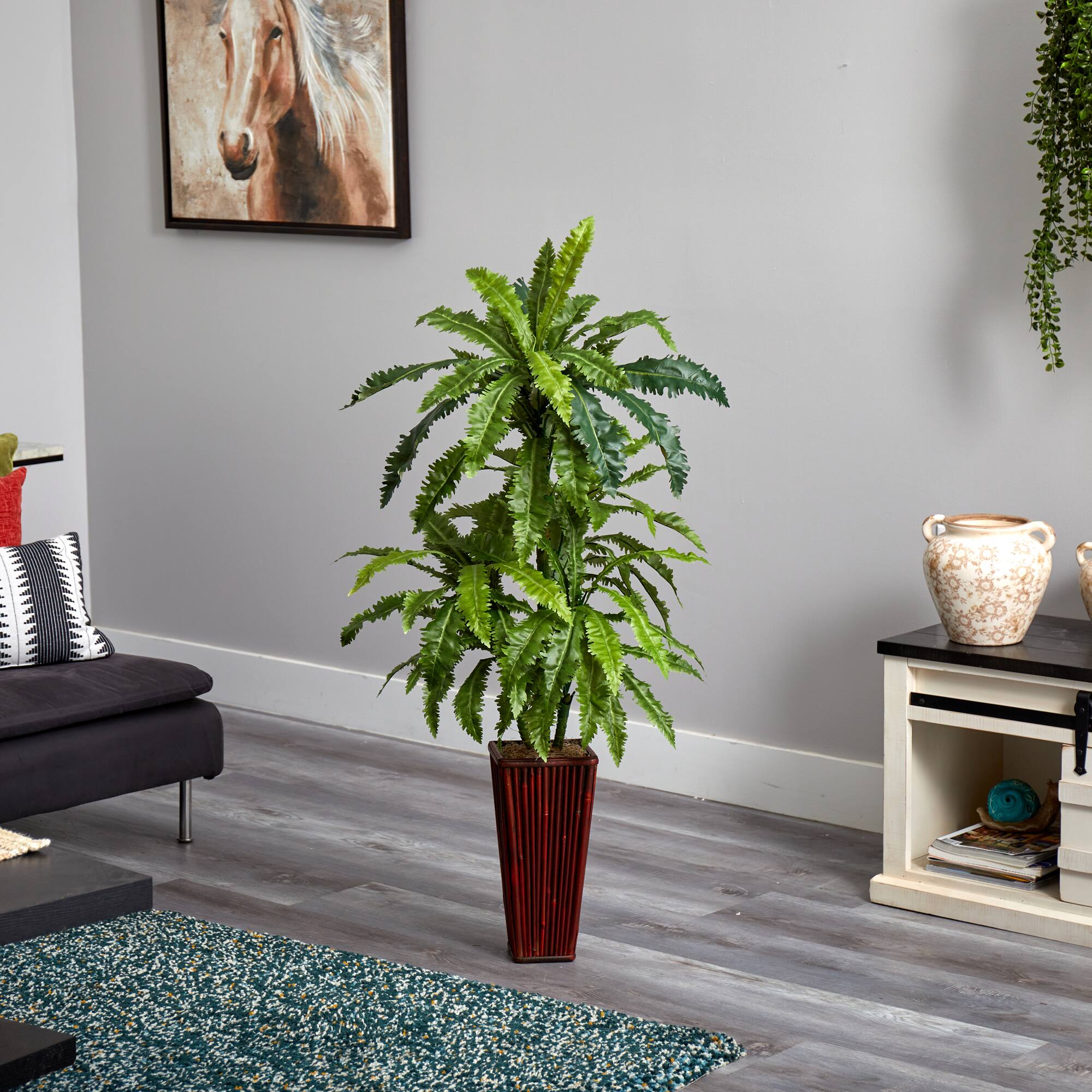 4.5ft. Dragon Tree with Bamboo Planter